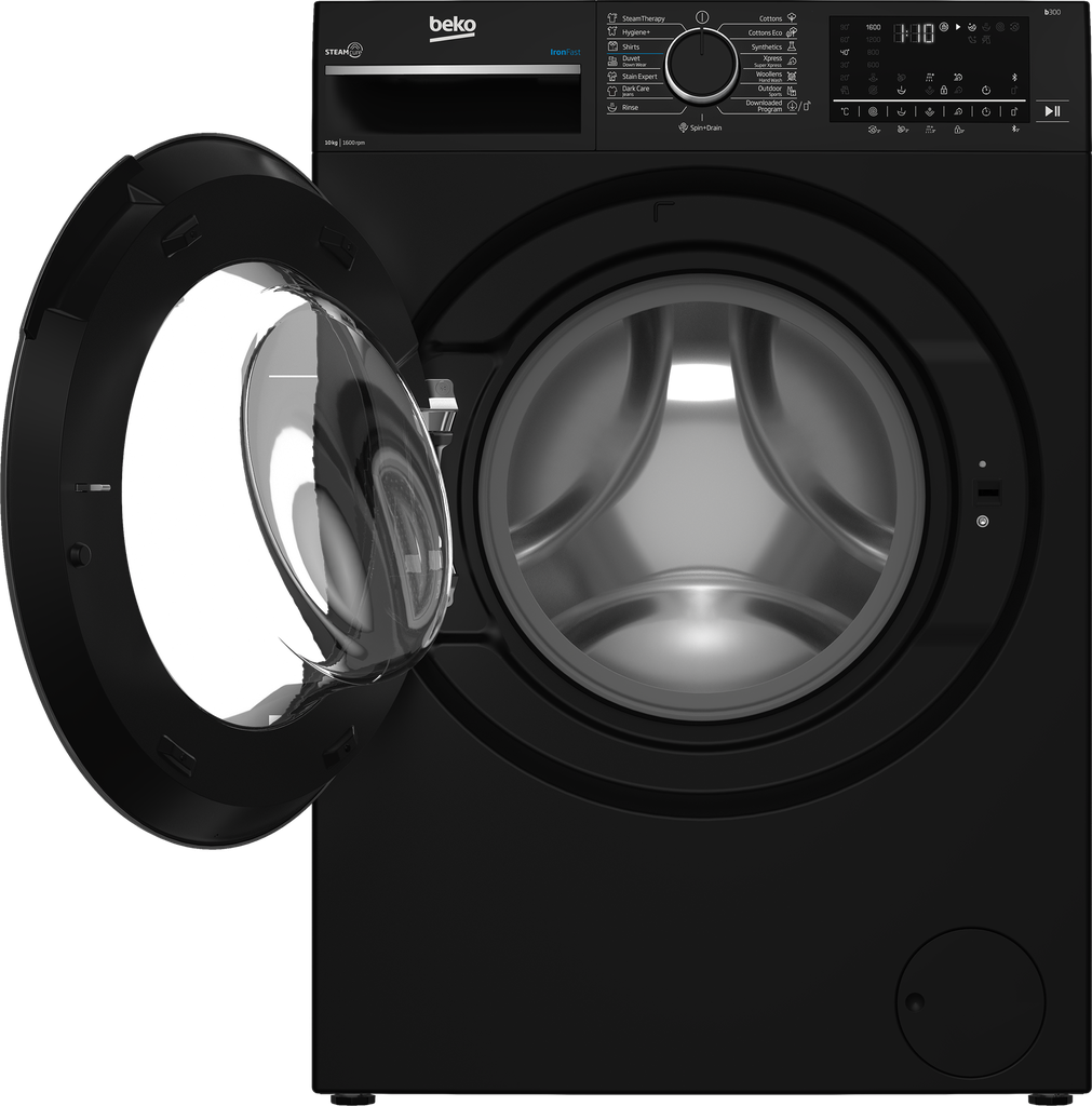 غسالة بيكو فول اتوماتيك تحميل امامي ، 10 كيلو ، 1600 لفة ، انفرتر ، شاشة ديجيتال ، رمادي ، B3WFU501040MCI
