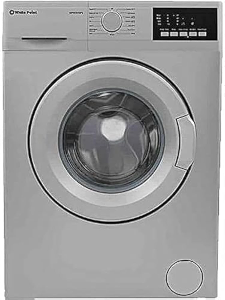 غسالة وايت بوينت فول اوتوماتيك تحميل امامي، 7 كيلو، 1000 لفة، غسيل بالبخار، انفرتر، شاشة تاتش ديجيتال، فضي، WPW71015DSWS
