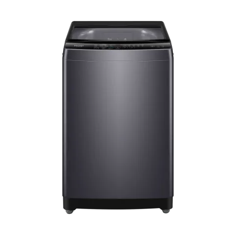 غسالة هاير فوق اتوماتيك تحميل علوي، 13 كيلو، شاشة ديجيتال، باب هايدروليك، فضي غامق، HWM130-316S8
