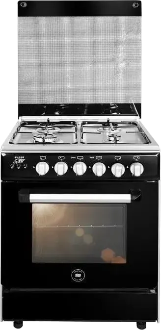 بوتجاز يونيون اير ستيل ، 4 شعلة ، مقاس 55*55 ، مفتاح للفرن ومفتاح للشواية ، سطح استانلس ، اشعال ذاتي ، مصباح للفرن، C55SSB-AP-426-SO-A-STEEL
