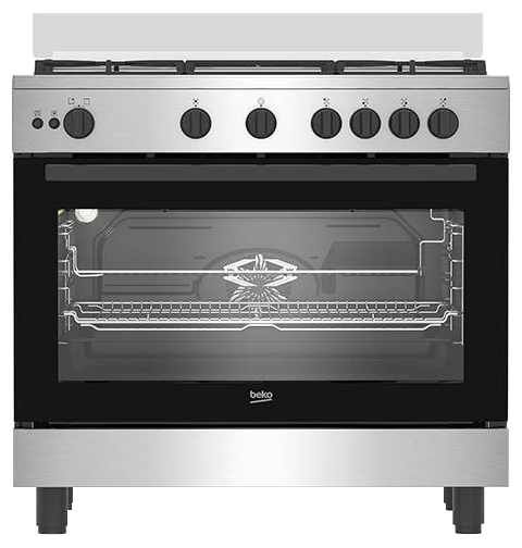 بوتاجاز بيكو ، مقاس 90 سم ، 5 شعلة ، أمان كامل ، مروحة تبريد - مروحة طهى ، شواية ، إستانلس ستيل ، BGGR 12113 GXF
