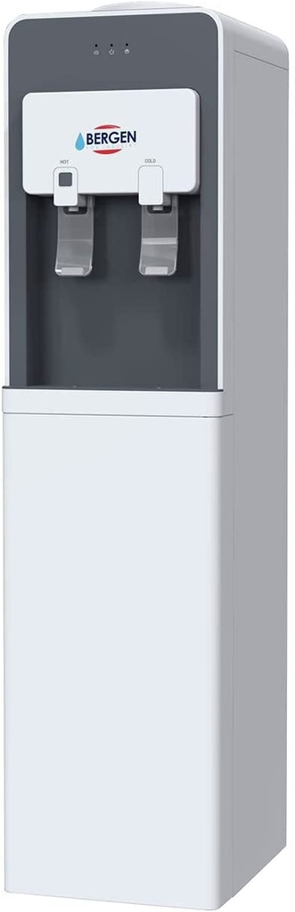 بيرجن مبرد مياه 2 حنفية لون أبيض ورمادي غامق BY 509 Dark