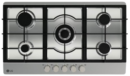 بوتاجاز بلت ان ال جي مسطح ، مقاس 90 سم ، 5 شعلة ، أمان تام ، حوامل زهر، ستانلس ستيل ، CG5Z3626S

