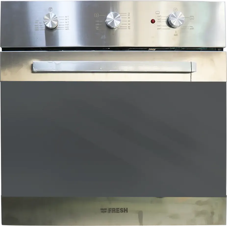 فرن فريش بلت ان سوفت كلوز، 60 سم، غاز، 56 لتر، شواية، سيلفر، GEOFR60CMS
