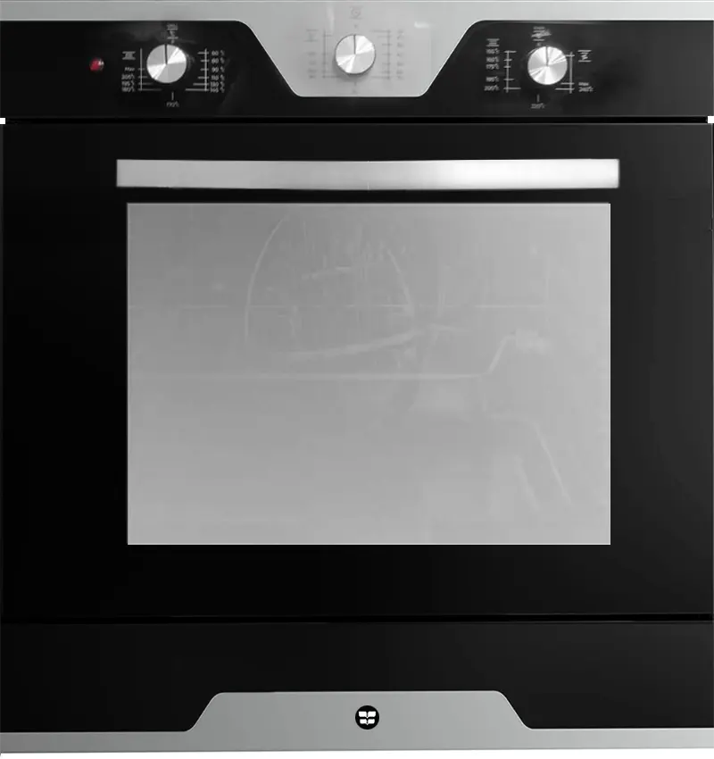 فرن بلت ان فريش مودينا 60 سم، غاز - كهرباء، شواية ،مروحة، اسود
