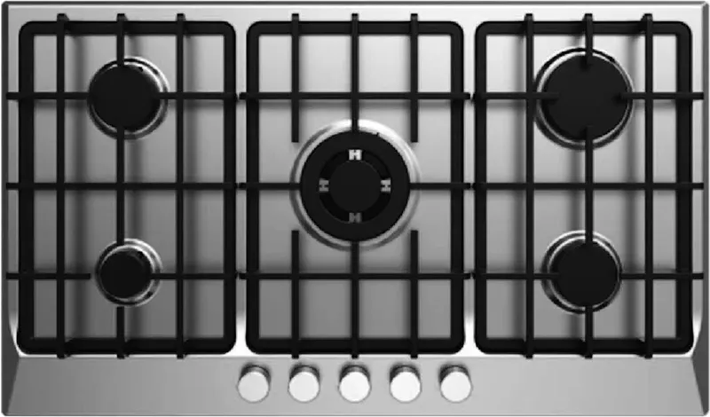 بوتاجاز مسطح بلت ان فريش، 90 سم، 5 شعلة غاز، فضي، HAFR90CMSC1
