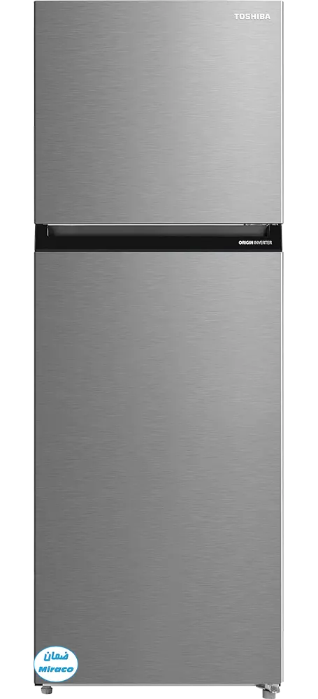 ثلاجة توشيبا، ثلاجة بابين، نوفروست، 338 لتر، انفرتر، فلتر بيور بايو، لون سيلفر، GR-RT468WE-PMN(57) 
