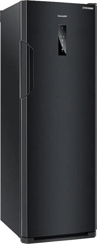 فريزر رأسي شارب نوفروست، 6 درج، شاشة تاتش ديجيتال، انفرتر، اسود ، FJ-EC23(BK)
