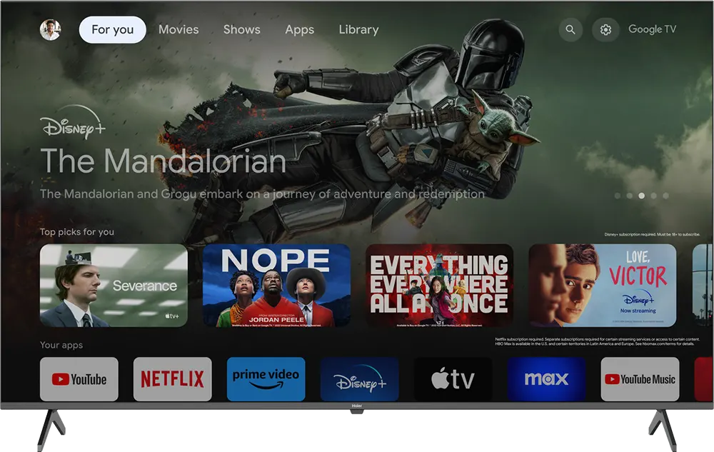 شاشة هاير سمارت، 65 بوصة، LED، دقة 4K، رسيفر مدمج، H65K80EU
