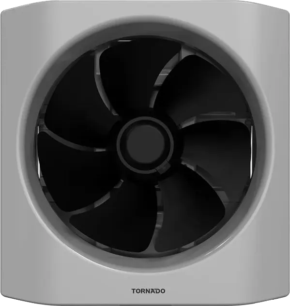 شفاط تورنيدو، شفاط مطبخ، اطار 25*25 سم، قطر المروحة الداخلي 20 سم ،اتجاهين، أسود × رمادي، TVH-20BG
