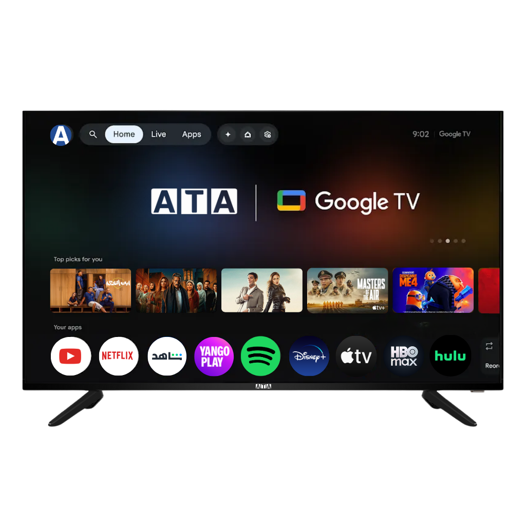 شاشة ايه تي ايه FHD جوجل سمارت 43 بوصة بدون فريم – ATA43FLG
