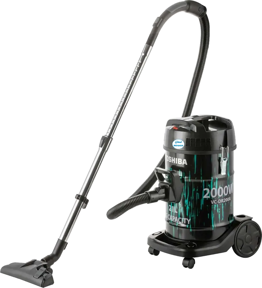 مكنسة توشيبا برميل، 2000 وات، 21 لتر، اسود، VC-DR200ACME (B) 
