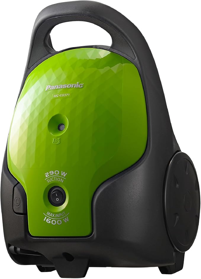 مكنسه باناسونيك، مكنسه كهربا، 1600 وات، كيس اتربة 2.5 لتر، لون أخضر، موديل MC-GC371G 
