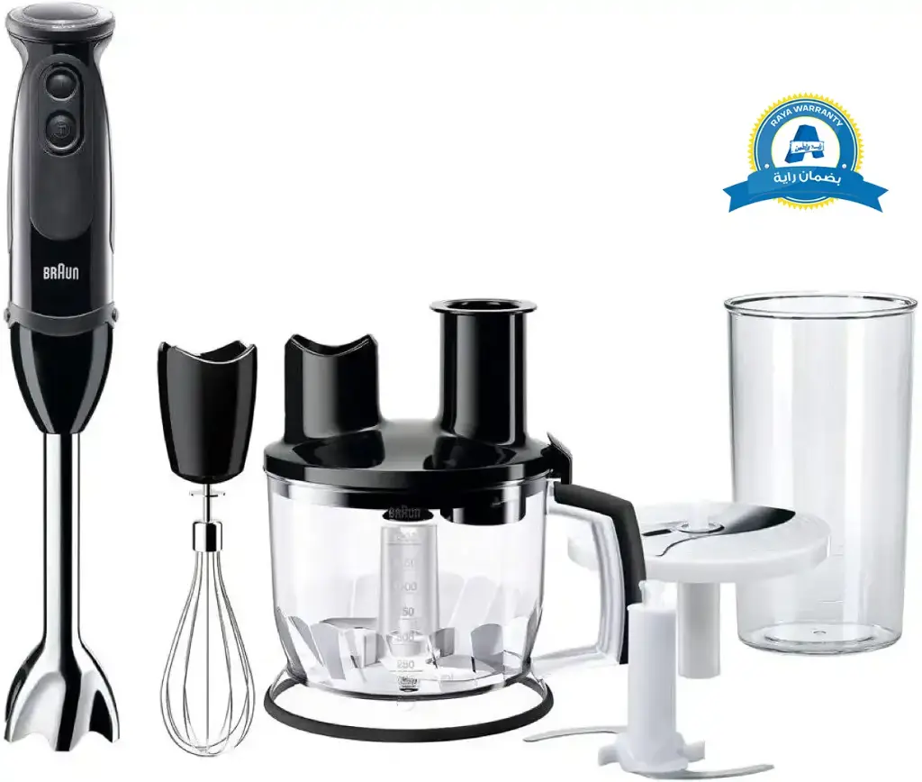 هاند بلندر براون مالتي كويك، 1000 وات، 600 مللي ،مزود بملحقات متعددة، أسود، MQ5275(بضمان راية)