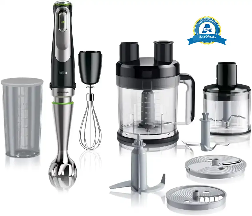 هاند بلندر براون مالتي كويك 9، 1200 وات، 600 مللي، مزود بملحقات متعددة، أسود MQ9185XLI