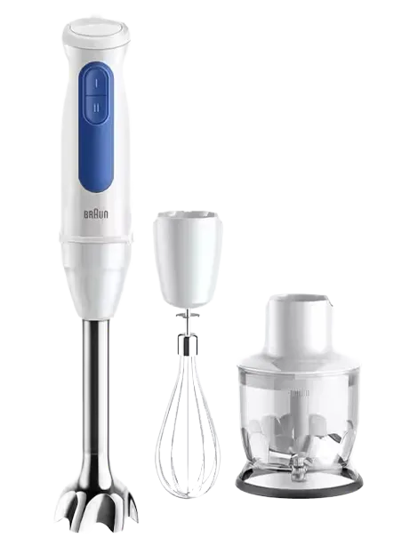 هاند بلندر براون مالتي كويك 3، 700 واط، مفرمة سعة 350 مل، أبيض، MQ30202MWH 