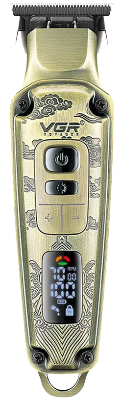 ماكينة حلاقة في جي ار لقص الشعر للرجال ، شاشة ال اي دي ، قابلة للشحن ، جولد ، V-901
