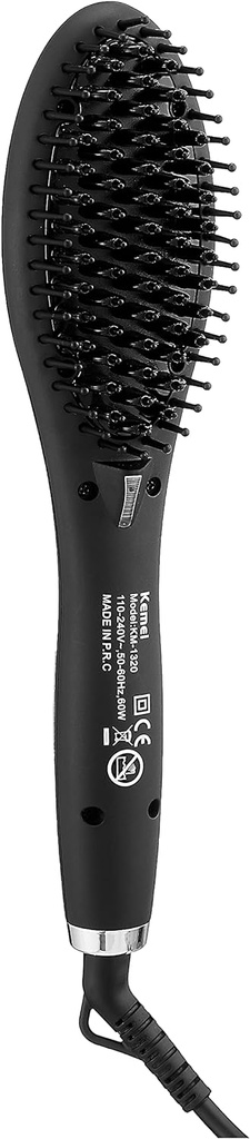 فرشاة فرد الشعر الكهربائية من كيمي، شاشة رقمية، أسود، KM 1320
