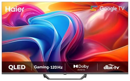 [شاشه هاير سمارت بدون حواف ، 65 بوصة ، تقنية QLED ، دقة 4K UHD ، تحكم صوتى من خلال الريموت ، ريسيفر داخلي ، H65S80FUX] شاشه هاير سمارت بدون حواف ، 65 بوصة ، تقنية QLED ، دقة 4K UHD ، تحكم صوتى من خلال الريموت ، ريسيفر داخلي ، H65S80FUX