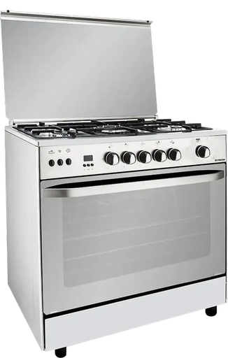 [بوتاجاز فريش هامر، 80 × 55 سم، 5 شعلة، أمان كامل، تايمر ديجيتال، فضي] بوتاجاز فريش هامر، 80 × 55 سم، 5 شعلة، أمان كامل، تايمر ديجيتال، فضي