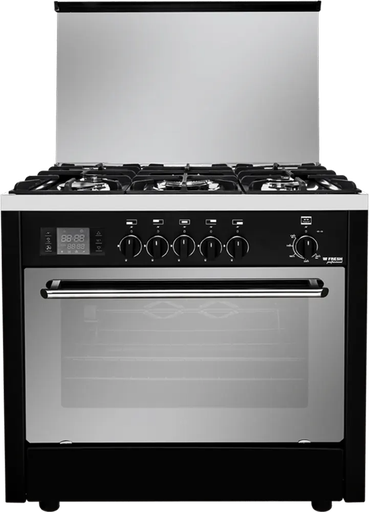 [بوتجاز فريش بروفيشنال، بوتجاز 5 شعله، 60×90 سم، أمان كامل، شاشة تاتش ديجيتال، أسود×سلفر] بوتجاز فريش بروفيشنال، بوتجاز 5 شعله، 60×90 سم، أمان كامل، شاشة تاتش ديجيتال، أسود×سلفر