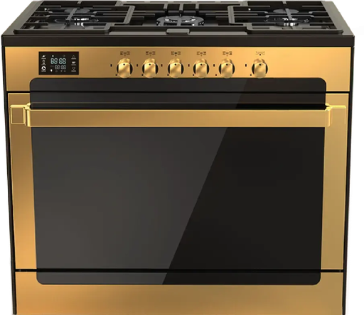 [بوتجاز فريش ماتريكس، بوتاجاز 5 شعله، 60×90 سم، أمان كامل، شاشة تاتش ديجيتال، مروحة، شواية 360 درجة، ذهبي] بوتجاز فريش ماتريكس، بوتاجاز 5 شعله، 60×90 سم، أمان كامل، شاشة تاتش ديجيتال، مروحة، شواية 360 درجة، ذهبي