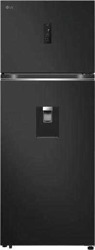 [ثلاجه ال جي نوفروست، 450 لتر، سمارت انفرتر، بحنفية، شاشة ديجيتال، أسود مط، GN-F592PQBQ] ثلاجه ال جي نوفروست، 450 لتر، سمارت انفرتر، بحنفية، شاشة ديجيتال، أسود مط، GN-F592PQBQ