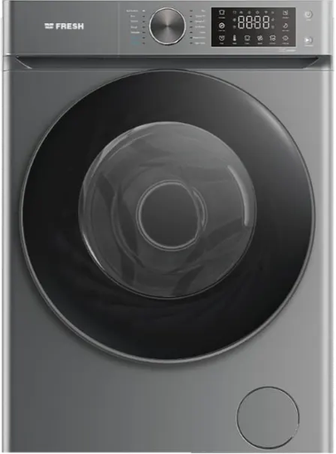 [غسالة فريش فول اوتوماتيك تحميل امامي 8 كيلو، 1200 لفة، انفرتر، شاشة ديجيتال، فضي، 16426] غسالة فريش فول اوتوماتيك تحميل امامي 8 كيلو، 1200 لفة، انفرتر، شاشة ديجيتال، فضي، 16426