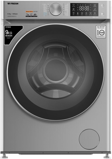 [غسالة فريش فول اوتوماتيك تحميل امامي 9 كيلو، 1400 لفة، شاشة رقمية، انفرتر، ماتور دفع مباشر ، فضي ، G2-S 17784] غسالة فريش فول اوتوماتيك تحميل امامي 9 كيلو، 1400 لفة، شاشة رقمية، انفرتر، ماتور دفع مباشر ، فضي ، G2-S 17784