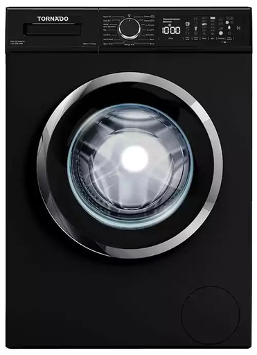 [غسالة تورنيدو فول اتوماتيك تحميل امامي، 7 كجم، شاشة ديجيتال ، 15 برنامج، أسود، TWV-FN710BKOA] غسالة تورنيدو فول اتوماتيك تحميل امامي، 7 كجم، شاشة ديجيتال ، 15 برنامج، أسود، TWV-FN710BKOA