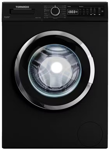[غسالة تورنيدو فول اتوماتيك تحميل امامي ، 7 كيلو ، 800 لفة ، 15 برنامج ، اسود ، TWV-FN78BKOA] غسالة تورنيدو فول اتوماتيك تحميل امامي ، 7 كيلو ، 800 لفة ، 15 برنامج ، اسود ، TWV-FN78BKOA