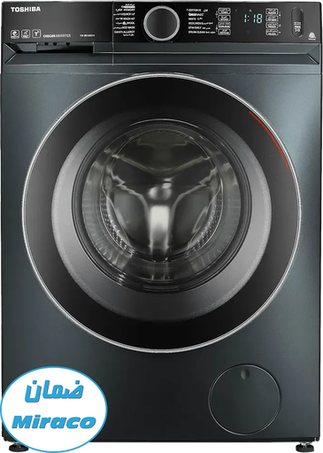 [غسالة ملابس فول اوتوماتيك توشيبا تحميل أمامي ، 8 كيلو، 1400 لفة، انفرتر ، شاشة ليد، رمادي، TW-BK90GF4EG (MK) ( بضمان ميراكو )] غسالة ملابس فول اوتوماتيك توشيبا تحميل أمامي ، 8 كيلو، 1400 لفة، انفرتر ، شاشة ليد، رمادي، TW-BK90GF4EG (MK) ( بضمان ميراكو )