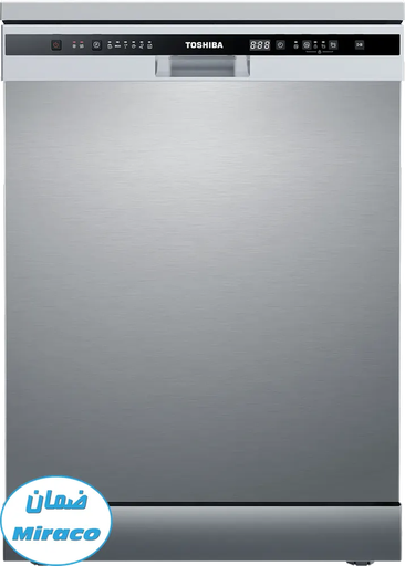 [غسالة أطباق توشيبا 13 فرد، 6 برامج، شاشة ديجيتال، ستانلس ستيل لون فضي، DW-13F8AF(SS)-EG] غسالة أطباق توشيبا 13 فرد، 6 برامج، شاشة ديجيتال، ستانلس ستيل لون فضي، DW-13F8AF(SS)-EG