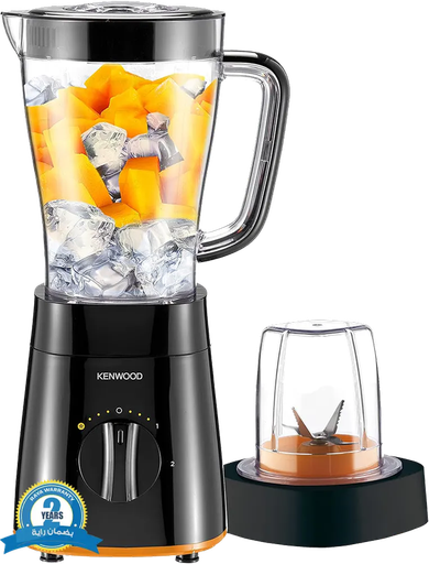 [خلاط كهربائي كينود ، 500 وات ، 2 لتر ،2 مطحنة ، اسود ، بضمان راية ، BLP18.150BK] خلاط كهربائي كينود ، 500 وات ، 2 لتر ،2 مطحنة ، اسود ، بضمان راية ، BLP18.150BK