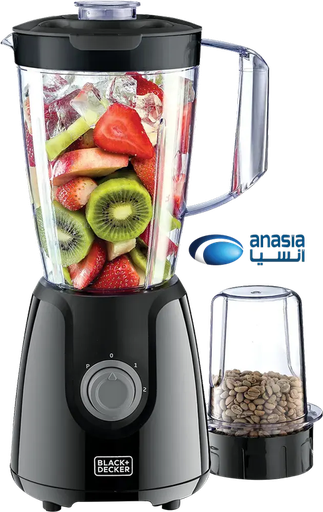 [خلاط كهربائي بلاك اند ديكر 400 وات، 1.5 لتر، اسود، موديل BX430J] خلاط كهربائي بلاك اند ديكر 400 وات، 1.5 لتر، اسود، موديل BX430J
