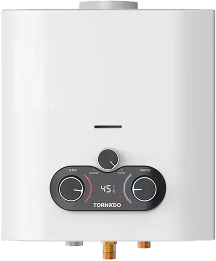 [تورنيدو سخان مياه غاز تورنيدو 6 لتر ، شاشة ديجيتال ، غاز طبيعي ، ابيض، GHE-C06CNE-W] تورنيدو سخان مياه غاز تورنيدو 6 لتر ، شاشة ديجيتال ، غاز طبيعي ، ابيض، GHE-C06CNE-W