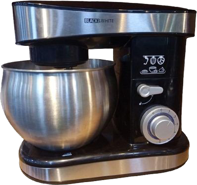 [عجان بلاك اند وايت بروفيشنال، 1200 وات، سعة 6.2 لتر، 6 سرعات، أسود، SM-612] عجان بلاك اند وايت بروفيشنال، 1200 وات، سعة 6.2 لتر، 6 سرعات، أسود، SM-612