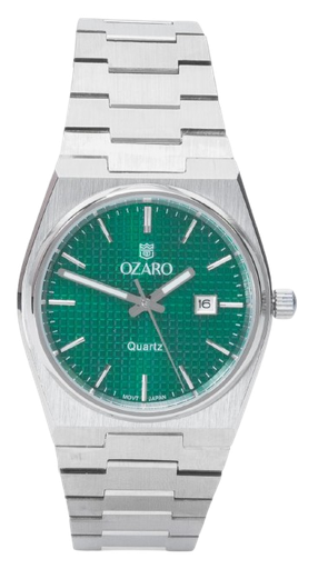 [OZ-14021NS] OZ-14021NS OZARO ساعة رجالي معدن مينا اخضر 
