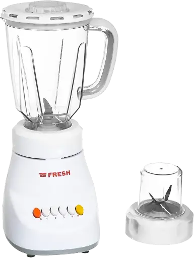 [خلاط كهربائي فريش الشبح، 360 وات، دورق 1.5 لتر، مطحنة واحدة ، لون أبيض] خلاط كهربائي فريش الشبح، 360 وات، دورق 1.5 لتر، مطحنة واحدة ، لون أبيض