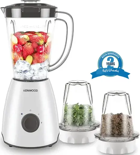 [خلاط كهربائي كينوود بلاستيك، 400 وات، 1.5 لتر، 2 مطحنة، أبيض، BLP10 CO] خلاط كهربائي كينوود بلاستيك، 400 وات، 1.5 لتر، 2 مطحنة، أبيض، BLP10 CO