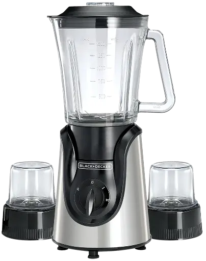 [خلاط كهربائي بلاك اند ديكر ، 600 وات ، 1.5 لتر ، سرعتان ، ضمان انسيا ، سلفر - أسود ، BGG600] خلاط كهربائي بلاك اند ديكر ، 600 وات ، 1.5 لتر ، سرعتان ، ضمان انسيا ، سلفر - أسود ، BGG600