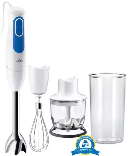 [هاند بليندر براون مالتي كويك 3 ، 700 وات، 600 مللي، مزود بمضرب بيض وكبة، أبيض MQ3025] هاند بليندر براون مالتي كويك 3 ، 700 وات، 600 مللي، مزود بمضرب بيض وكبة، أبيض MQ3025