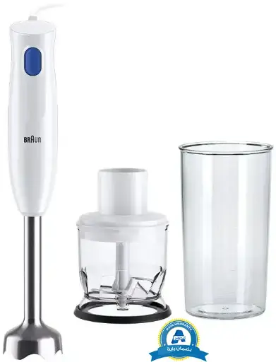 [هاند بلندر براون مالتي كويك 1، 450 وات، 600 مللي، مزود بكبة، أبيض ،MQ10.201MWH] هاند بلندر براون مالتي كويك 1، 450 وات، 600 مللي، مزود بكبة، أبيض ،MQ10.201MWH