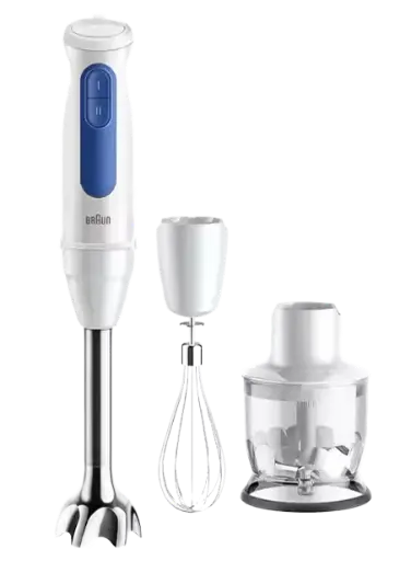 [هاند بلندر براون مالتي كويك 3، 700 واط، مفرمة سعة 350 مل، أبيض، MQ30202MWH ] هاند بلندر براون مالتي كويك 3، 700 واط، مفرمة سعة 350 مل، أبيض، MQ30202MWH 