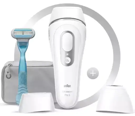 [ماكينة إزالة الشعر سيلك اكسبيرت برو 3 بالليزر من براون،للاستخدام الجاف ،مع 3 ملحق , أبيض، PL3121
] ماكينة إزالة الشعر سيلك اكسبيرت برو 3 بالليزر من براون،للاستخدام الجاف ،مع 3 ملحق , أبيض، PL3121
