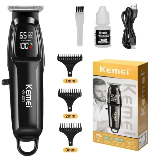 [ماكينة حلاقة شعر كيمي لاسلكية للرجال ، شاشة ال اي دي ، مزودة بشحن سريع ، أسود ، KM-2273
] ماكينة حلاقة شعر كيمي لاسلكية للرجال ، شاشة ال اي دي ، مزودة بشحن سريع ، أسود ، KM-2273
