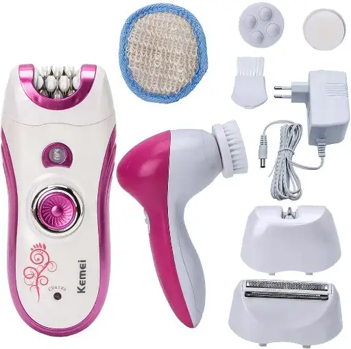 [ماكينة إزالة شعر للنساء كيمي متعددة الاستخدامات 6 في 1، قابلة للشحن، مقاومة للماء، لون بينك، موديل KM-3066
] ماكينة إزالة شعر للنساء كيمي متعددة الاستخدامات 6 في 1، قابلة للشحن، مقاومة للماء، لون بينك، موديل KM-3066
