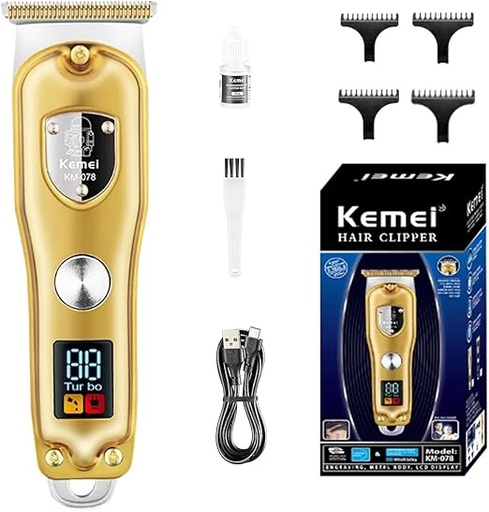 [ماكينة حلاقة لاسلكية كيمي 3 في 1، قابلة لإعادة الشحن، شاشة ديجيتال، شفرات استانلس ستيل، متعددة الأستخدامات، اصفر * أسود، KM-1878
] ماكينة حلاقة لاسلكية كيمي 3 في 1، قابلة لإعادة الشحن، شاشة ديجيتال، شفرات استانلس ستيل، متعددة الأستخدامات، اصفر * أسود، KM-1878
