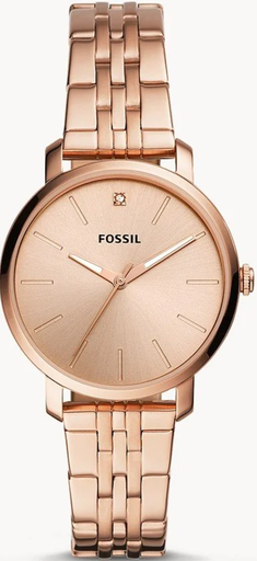 [BQ3567] ساعه فوسيل حريمي معدن روزجولد مينا روزجولد