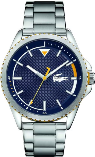 [2011030] ساعة لكوست معدن مينا أزرق 2011030 رجالي